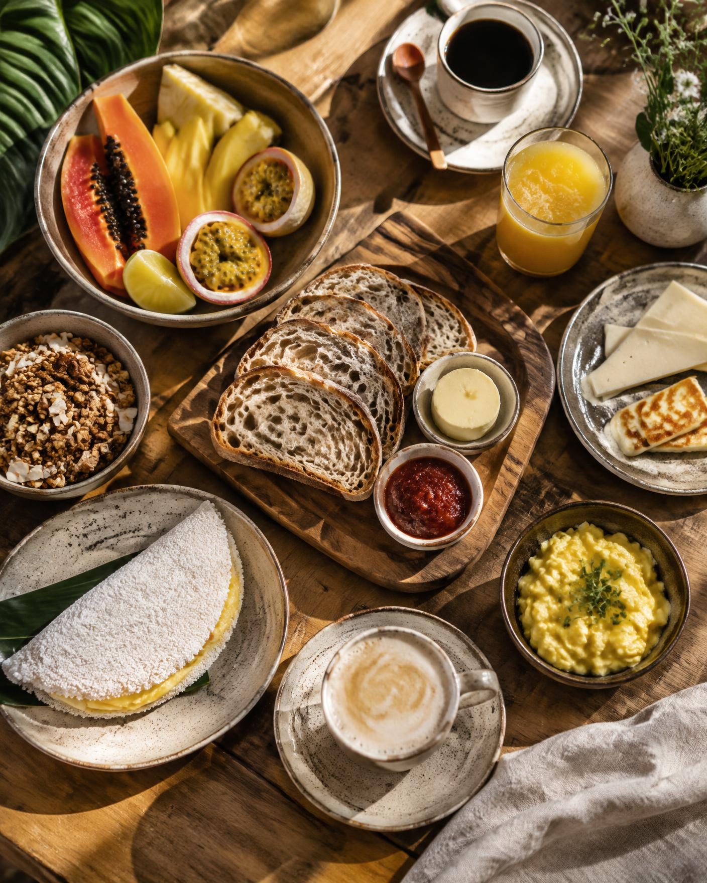 Mesa Arumã com ingredientes do Ceará